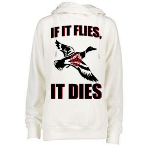 If It Flies It dies Womens Funnel Neck Pullover Hood