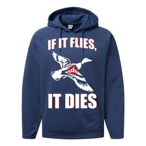 If It Flies It dies Performance Fleece Hoodie