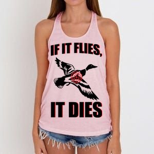 If It Flies It dies Women's Knotted Racerback Tank