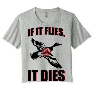 If It Flies It dies Women's Crop Top Tee