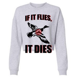 If It Flies It dies Cropped Pullover Crew