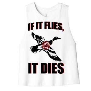 If It Flies It dies Women's Racerback Cropped Tank