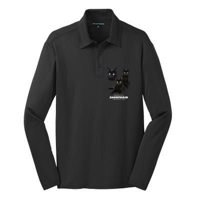 If It's Not a Shorthair It's Just A Cat Silk Touch Performance Long Sleeve Polo