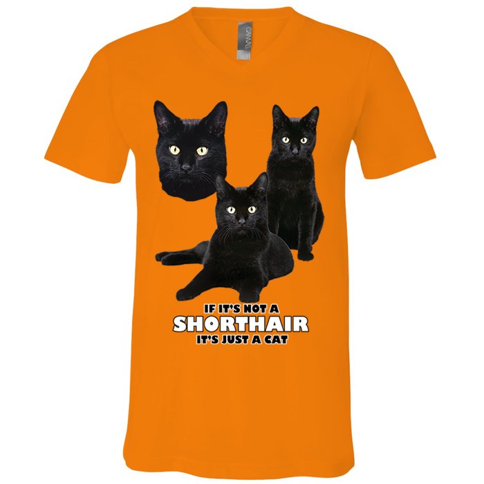 If It's Not a Shorthair It's Just A Cat V-Neck T-Shirt