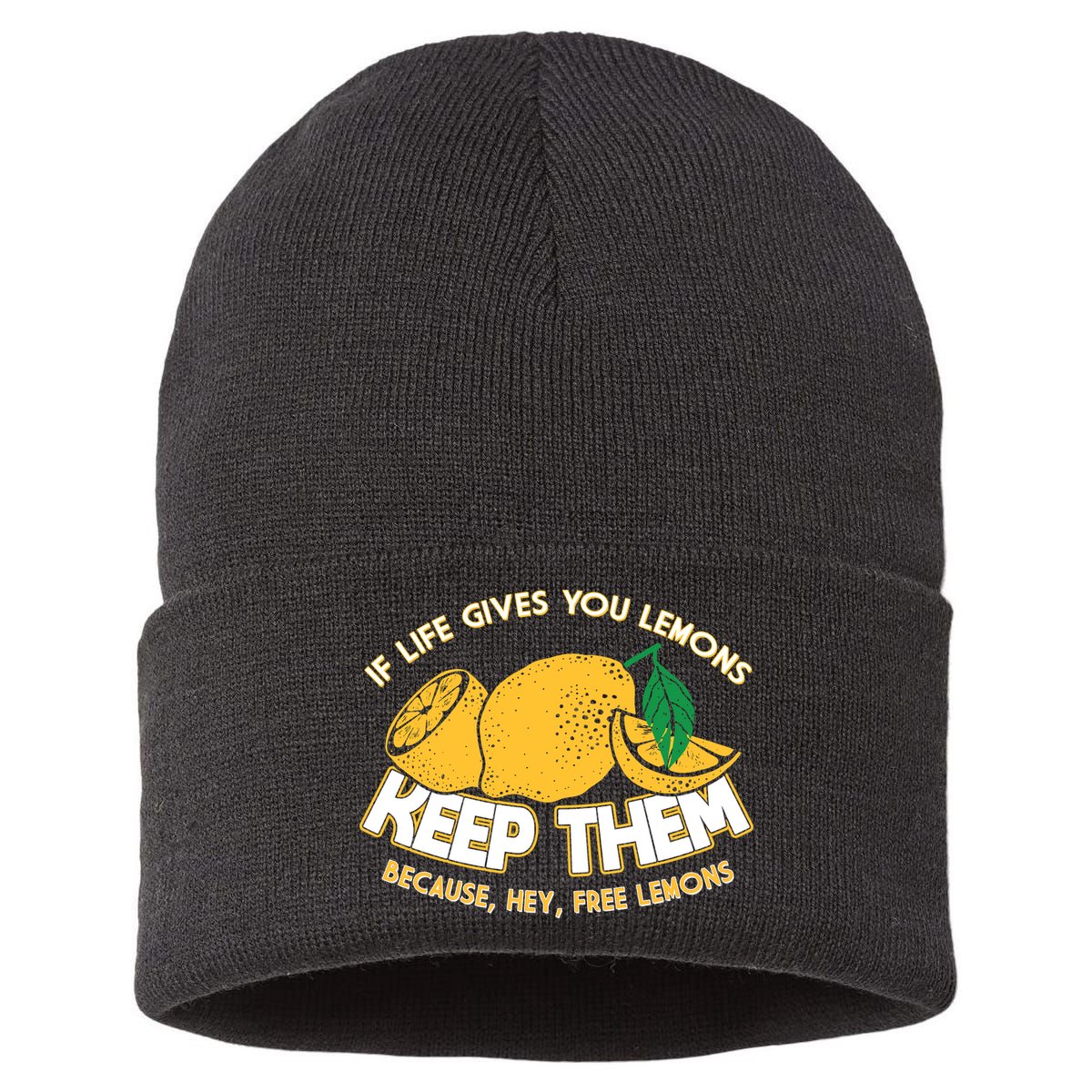 If Life Gives You Lemons Keep Them Sustainable Knit Beanie