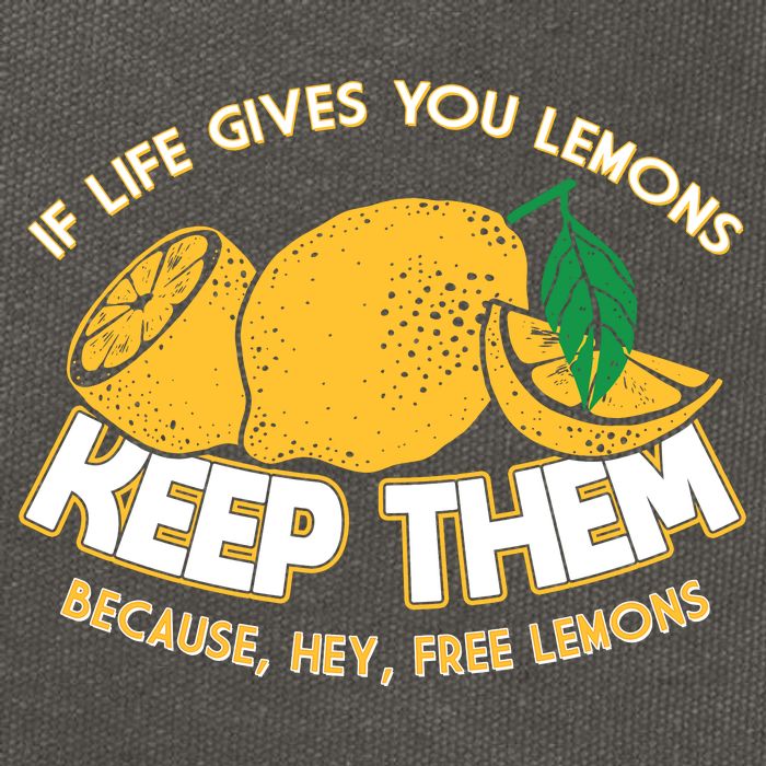 If Life Gives You Lemons Keep Them Cotton Canvas Backpack