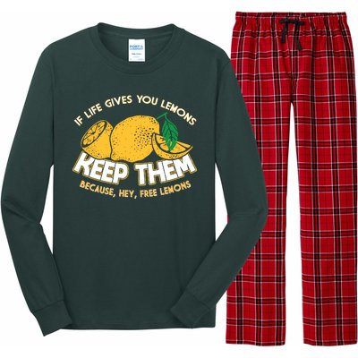 If Life Gives You Lemons Keep Them Long Sleeve Pajama Set