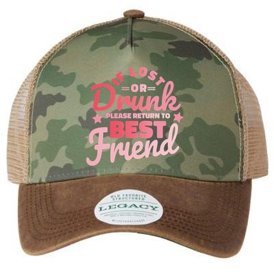 If Lost Or Drunk Please Return To Best Friend Legacy Tie Dye Trucker Hat