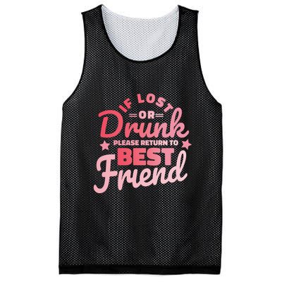 If Lost Or Drunk Please Return To Best Friend Mesh Reversible Basketball Jersey Tank