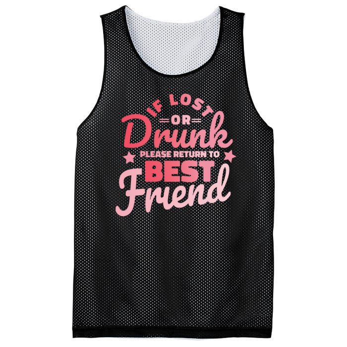 If Lost Or Drunk Please Return To Best Friend Mesh Reversible Basketball Jersey Tank