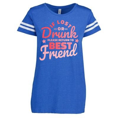 If Lost Or Drunk Please Return To Best Friend Enza Ladies Jersey Football T-Shirt