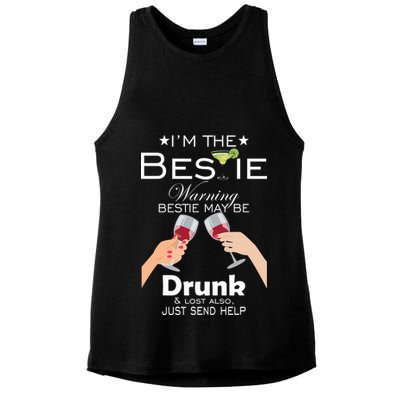 If Lost Or Drunk Please Return To Bestie Ladies PosiCharge Tri-Blend Wicking Tank