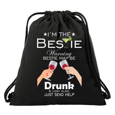 If Lost Or Drunk Please Return To Bestie Drawstring Bag