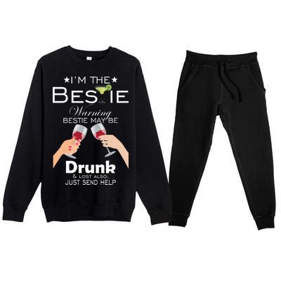 If Lost Or Drunk Please Return To Bestie Premium Crewneck Sweatsuit Set