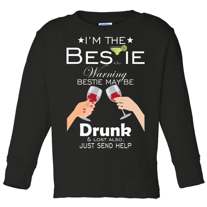 If Lost Or Drunk Please Return To Bestie Toddler Long Sleeve Shirt