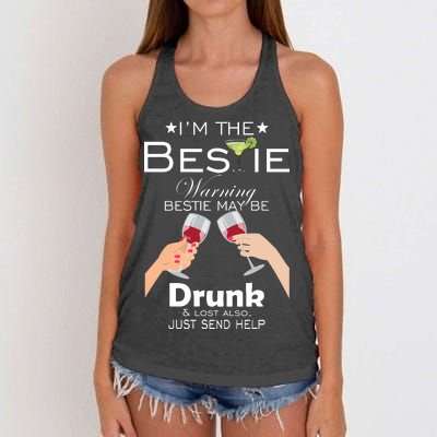 If Lost Or Drunk Please Return To Bestie Women's Knotted Racerback Tank