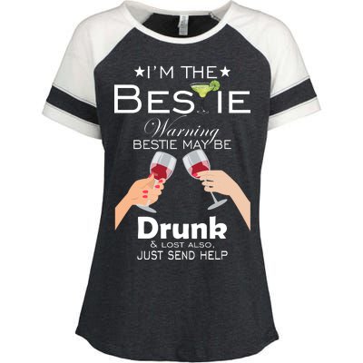 If Lost Or Drunk Please Return To Bestie Enza Ladies Jersey Colorblock Tee