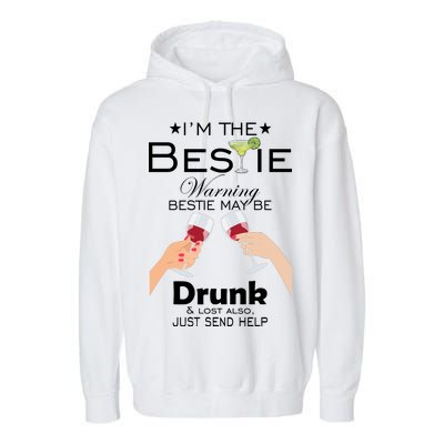 If Lost Or Drunk Please Return To Bestie Garment-Dyed Fleece Hoodie