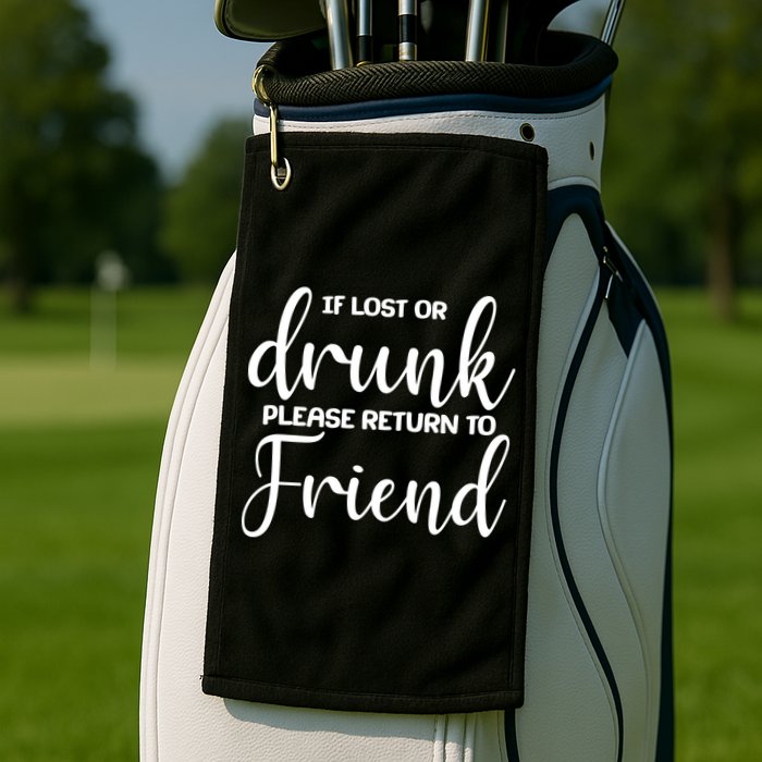 If Lost or Drunk Please Return to Friend Golf Towel