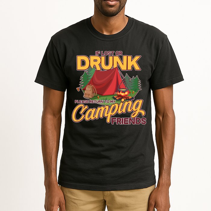 If Lost Or Drunk Return To My Camping Friends Tall T-Shirt