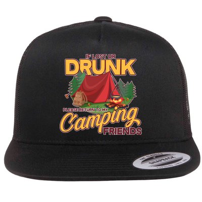 If Lost Or Drunk Return To My Camping Friends Flatbill Hat