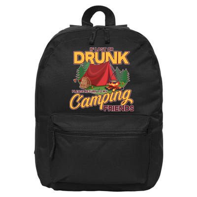 If Lost Or Drunk Return To My Camping Friends 16 in Basic Backpack
