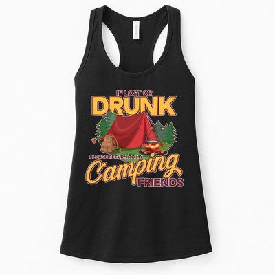 If Lost Or Drunk Return To My Camping Friends Womens Tank Top