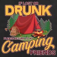 If Lost Or Drunk Return To My Camping Friends Golf Towel