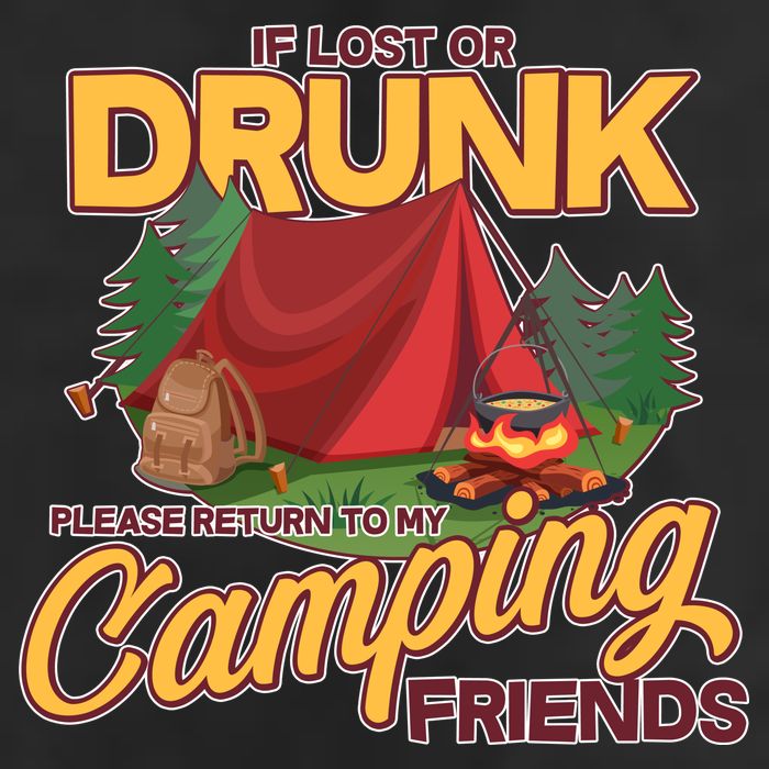 If Lost Or Drunk Return To My Camping Friends Golf Towel