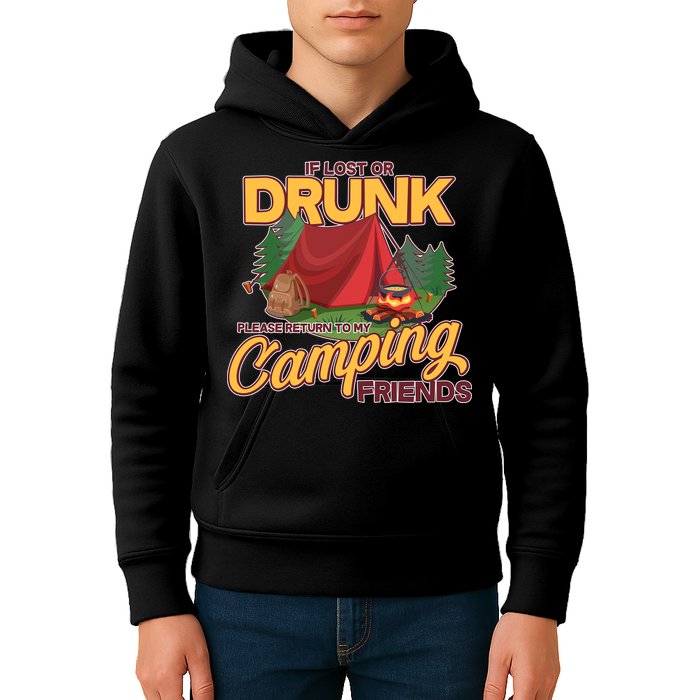 If Lost Or Drunk Return To My Camping Friends Kids Hoodie