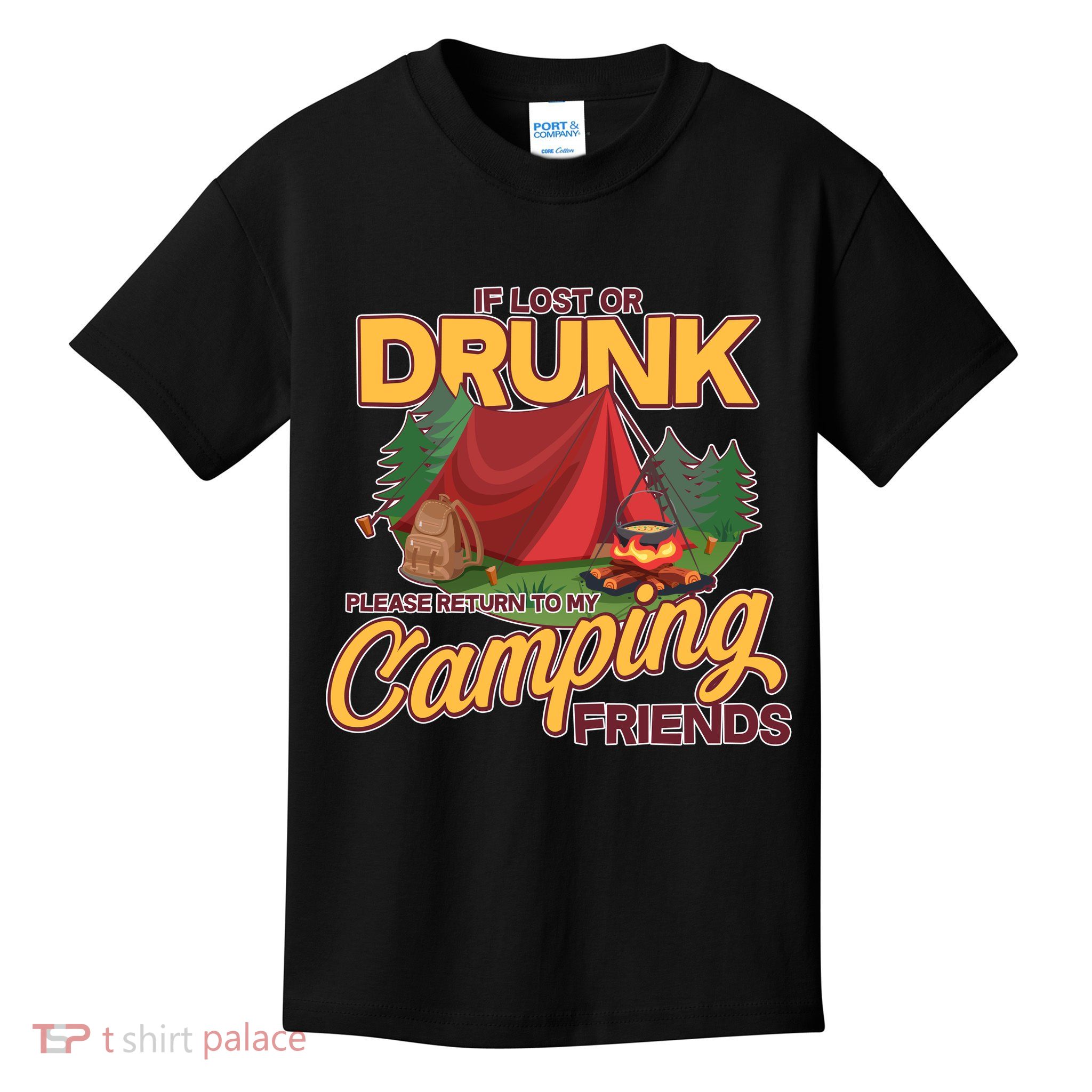 If Lost Or Drunk Return To My Camping Friends Kids T-Shirt