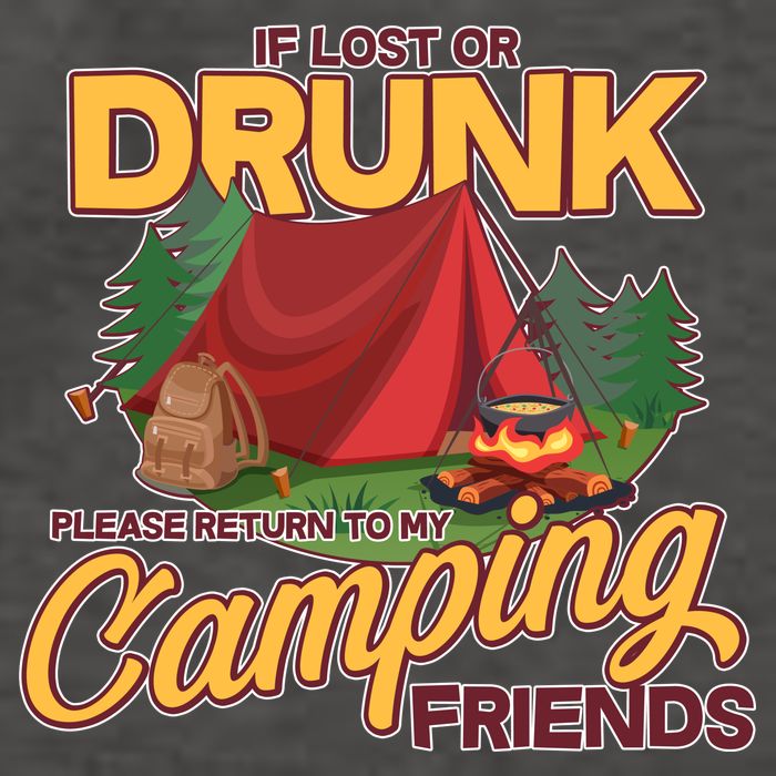 If Lost Or Drunk Return To My Camping Friends Vector Backpack