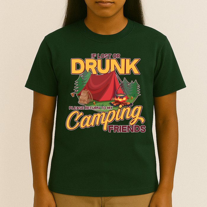 If Lost Or Drunk Return To My Camping Friends T-Shirt