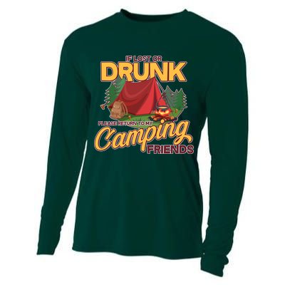 If Lost Or Drunk Return To My Camping Friends Cooling Performance Long Sleeve Crew