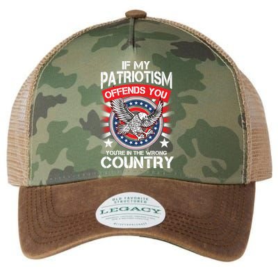 If My Patriotism Offends You You're In The Wrong Country Legacy Tie Dye Trucker Hat
