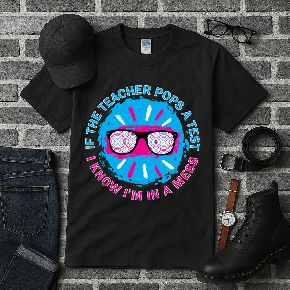 If The Teacher Pops A Test I Know I'm In A Mess Tall T-Shirt