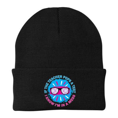 If The Teacher Pops A Test I Know I'm In A Mess Knit Cap Winter Beanie