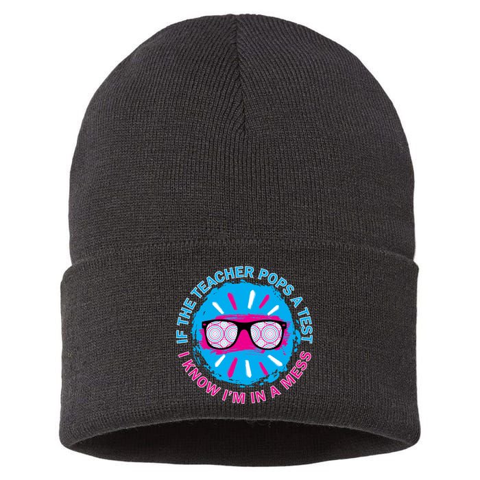 If The Teacher Pops A Test I Know I'm In A Mess Sustainable Knit Beanie