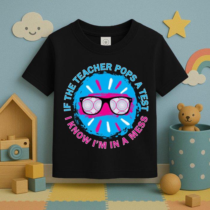 If The Teacher Pops A Test I Know I'm In A Mess Toddler T-Shirt