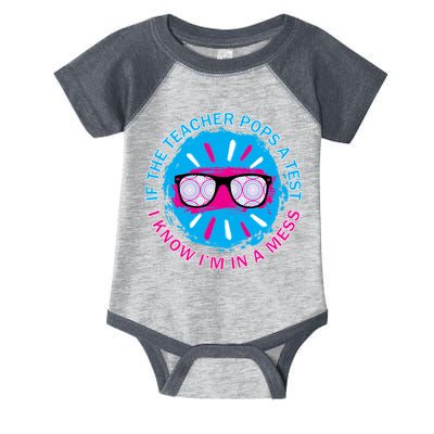 If The Teacher Pops A Test I Know I'm In A Mess Infant Baby Jersey Bodysuit