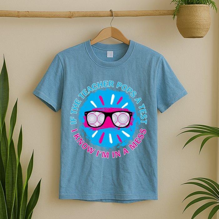 If The Teacher Pops A Test I Know I'm In A Mess T-Shirt