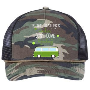 If The Trailers Rockin Don't Come Knockin Retro Rope Trucker Hat Cap