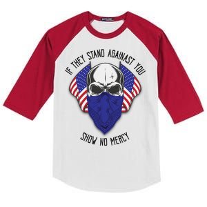 If They Stand Against Show No Mercy Kids Colorblock Raglan Jersey