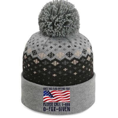 If This Flag Offend You Call 1 888-0-Fux-Given The Baniff Cuffed Pom Beanie