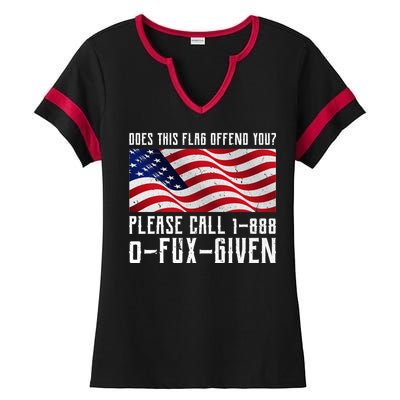 If This Flag Offend You Call 1 888-0-Fux-Given Ladies Halftime Notch Neck Tee