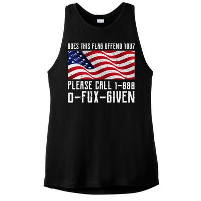 If This Flag Offend You Call 1 888-0-Fux-Given Ladies PosiCharge Tri-Blend Wicking Tank