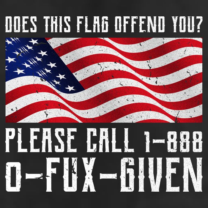 If This Flag Offend You Call 1 888-0-Fux-Given 7 Panel Mesh Trucker Snapback Hat