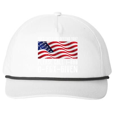 If This Flag Offend You Call 1 888-0-Fux-Given Snapback Five-Panel Rope Hat