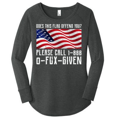 If This Flag Offend You Call 1 888-0-Fux-Given Women's Perfect Tri Tunic Long Sleeve Shirt