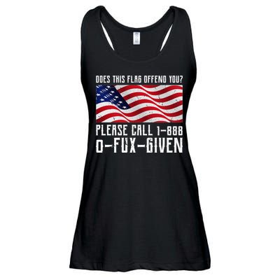 If This Flag Offend You Call 1 888-0-Fux-Given Ladies Essential Flowy Tank